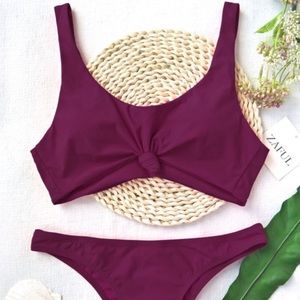 New! Purple Knot- Front Bikini